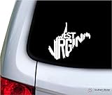 ExpressDecor State Outline west Virginia 3.9x4.3 inches - USA Flag Funny Stickers for pro Union...