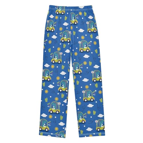 ZZXXB Dinosaur Riding Car Boys Long Pants Soft Trousers