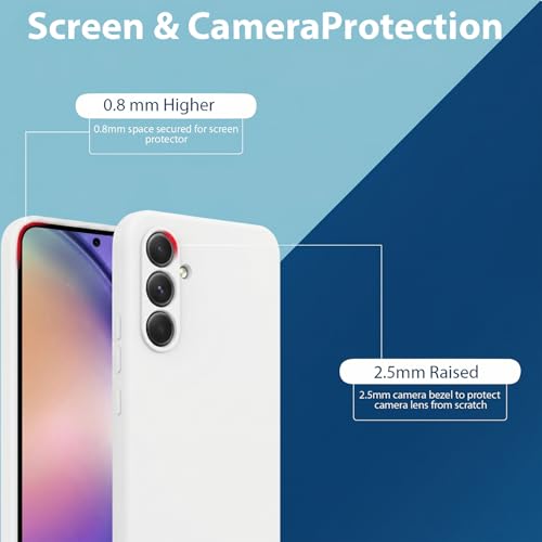 Image of LIRAMARK Liquid Silicone Soft Back Cover Case for Samsung Galaxy S26 5G| Soft Micro-Fibre Lining Inside | Camera Protection Bump (White)