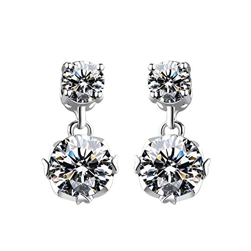 ODHLMFQ Zircon Wedding Engagement Dangle Drop Earrings For Women Valentine's Day