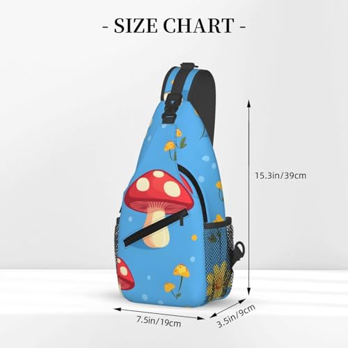 Bolso bandolera Cute Sewant Mushrooms para mujer y hombre miniatura 3