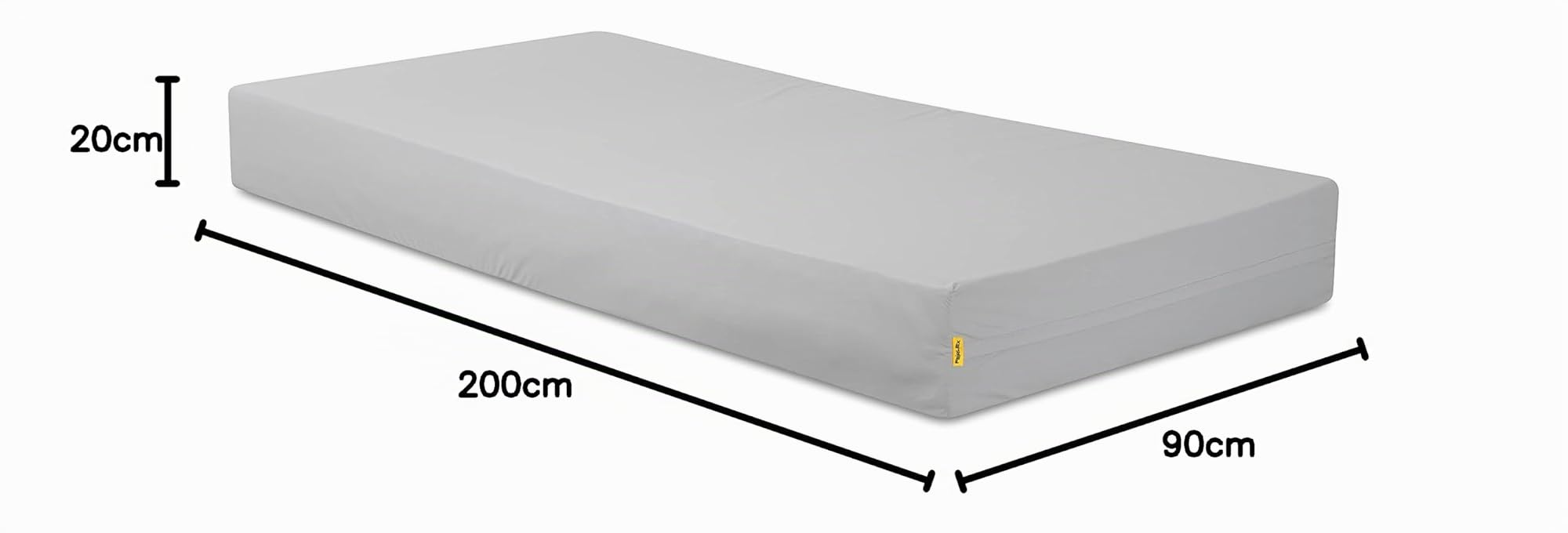 Ferlex - Colchón Sanitario Curie Premium 20 cm | Articulado | Viscoelástico 6 cm | Impermeable y Transpirable (90x200)