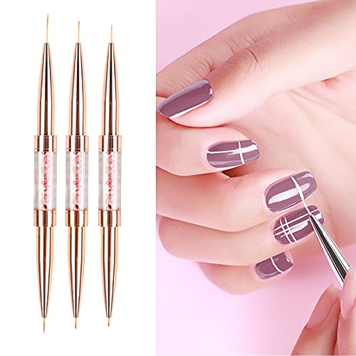 Nagel Art Liner Pinsel, Acryl Nagel Bürsten Nailart Pinsel Set UV Gel Dual Nail Art Liner Brushes Maniküre Salon Tools… – Bild 5