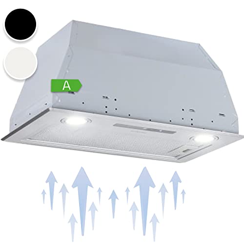Klarstein Hotte Aspirante Murale, Hottes de Cuisine, Filtre de Hotte en Aluminium, Débit d'Air Puissant 592 m³/h et Silencieux, Minuterie, Eclairage à LED, Commande Tactile, Hottes Aspirantes Murales
