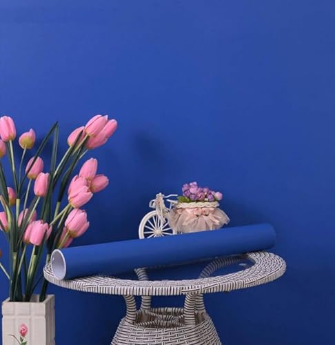 Image of WALLMATE Royal Blue Peel and Stick Wallpaper Self-Adhesive Removable Thicken Waterproof Wallpaper for Kitchen Countertop Cabinet (2 Feet by 4 Feet-Pack of 2, Matte Royal Blue Wallpaper)