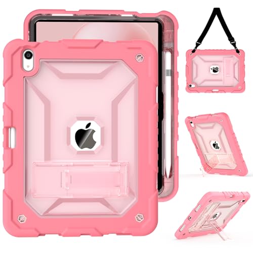 TIMISM Case for iPad 10th Generation 2022 iPad A16 11 Inch 2025 with Pencil Holder & Kickstand Translucent Hard PC Back Cover Heavy Duty Shockproof Protective Case for iPad 1110 Clear Blue product thumbnail 10
