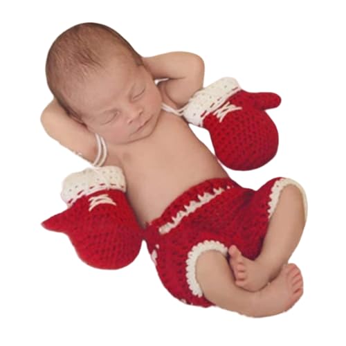 Cute Newborn Boy Girl Baby Crochet Knitted Outfits Photography Shoot
