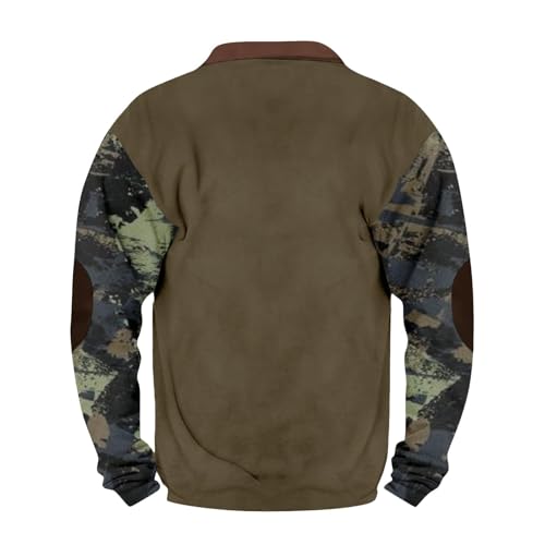 Mens Camo Half-Zip Pullover Sweatshirt Casual Vintage Quarter Zip Sweatshirts Jacket Long Sleeve Print Crewneck Tops3