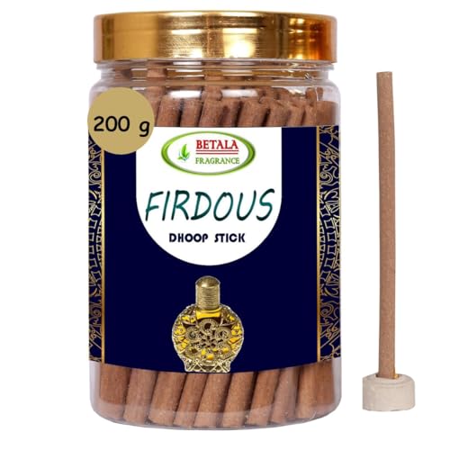 Image of Betala Fragrance Fridous Dhoop Sticks for Puja, 200 Gm Bamboo Less & Charcoal Free Dhup Batti for Pooja with Holder Stand (70-80 Stick) () | dhupkathi | | doopsticks | | doopam | (200 Gm) (Firdous)