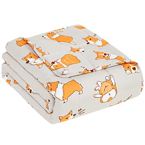 CuteKing Weighted Blanket for Adults: Weighted Blanket with Premium Glass Beads - Breathable Heavy Blanket for Comfort Sleep - Thick Blanket for Adult All Season(20lbs, 60"x80", CuteDog)
