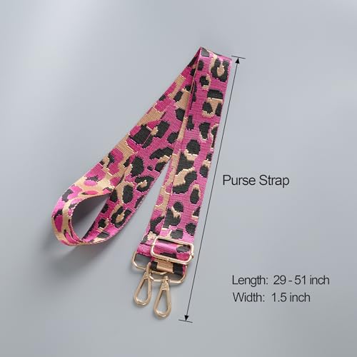 Image of chushui Leopard Print Purse Strap for Women,Adjustable Crossbody Bag Strap