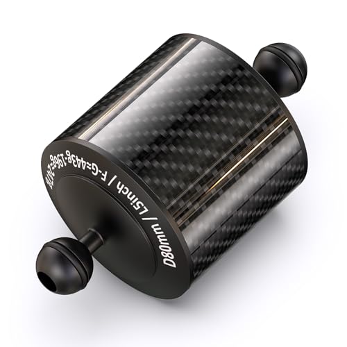 Carbon Fiber Underwater Float Arm with Dual Ball Mounts for Photography and Video, Compatible with Diving Trays, Video Lights, Strobes (Black, 80mm5')