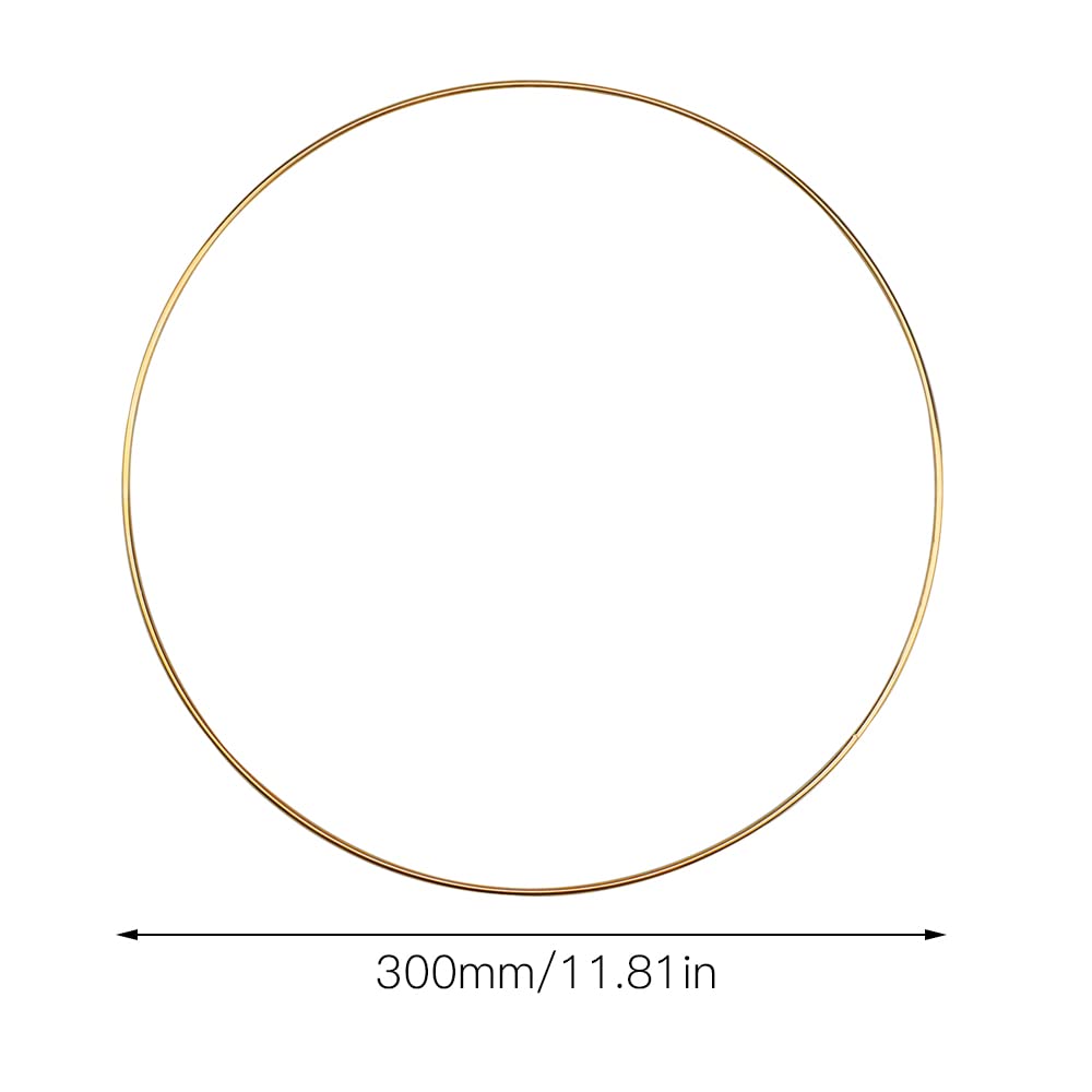6 Pezzi 30cm Cerchi in Metallo Dorati,cerchio Metallo 30 cm,Anello in Metallo per Lavori Creativi,Fioristica,Acchiappasogni,Decorazioni,Ghirlanda di Natale,Ghirlanda di Halloween,