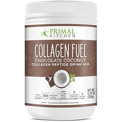 Primal Kitchen - Collagen Fuel Protein Mix, Supports Healthy Hair, Skin, Nails and Joints, Promotes Muscle Repair (Chocolate Coconut, 13.9 oz) Cover