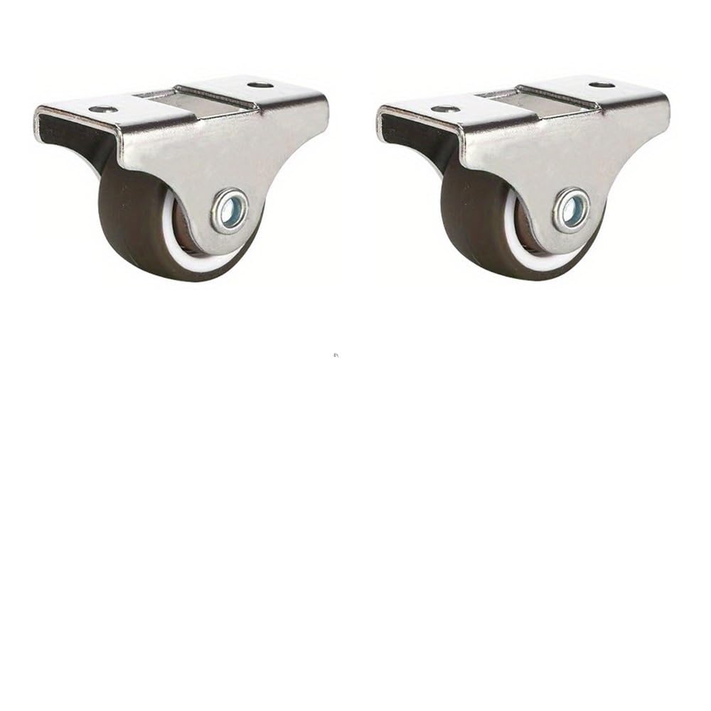 GBRJUYF Mini Furniture Cs Low Profile Soft Rubber Wheels Directional Rolling Cs Silent Wheels for Drawers & Carts 2-Pack Heavy Duty Easy Mobility