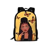 yalinan African Book Bag Black Girl Backpack School Bookbag Laptop Backpack for Women Teen Girls College Student Travel, Gift for Daughter Granddaughter