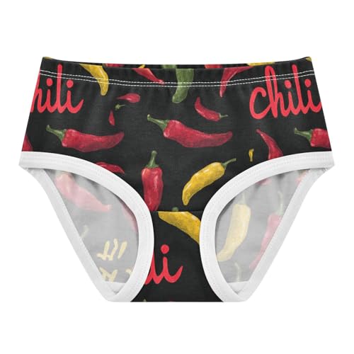 Wusikd Chill Pepper Girls' Underwear Cotton Girls Briefs Soft Toddler Underwear 2T