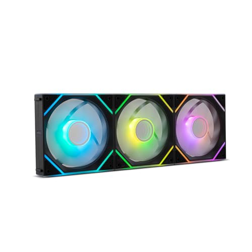 NOX Xtreme Products Hummer Pro Link – Kit 3 Ventiladores ARGB Magnéticos 120 mm con PWM, Conexión sin Cables, Iluminación Espejo Infinito, Silenciosos y Alta Refrigeración para PC Gaming, Color Negro