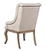 Coaster Home Furnishings - Brockway - Set of 2 Fabric Arm Chairs - Button Tufting, Nailhead Trim, Rolled Arms - Transitional - Dining Room and Kitchen - Cream and Barley Brown - 110293