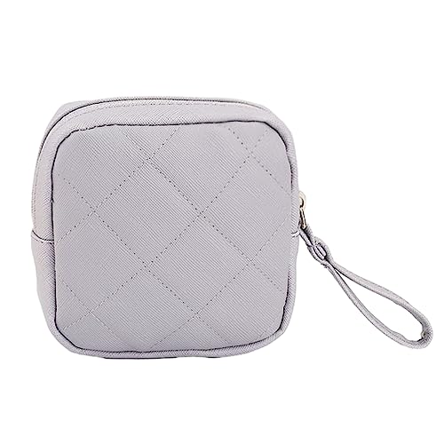 staol Storage Bag, Portable Sanitary Pad Bag Reusable Napkin Storage Organizer for Women Pad Pouch Bags Makeup Organizer, Khaki