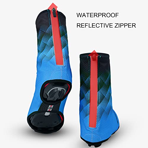 Par de fundas térmicas para calzado de ciclismo de invierno, impermeables y abrigadas, protectoras para zapatillas de bicicleta miniatura 4