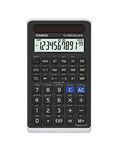 Casio Scientific Calculator Black, 3' W x 5' H, 2.25 (FX-260 SOLARII-S-IH) (Renewed)