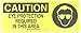 Brady 73457 17" Width x 7" Height B-120 Premium Fiberglass, Black on Yellow Eye Protection Sign, Header "Caution", Legend "Eye Protection Required In This Area" (with Picto)