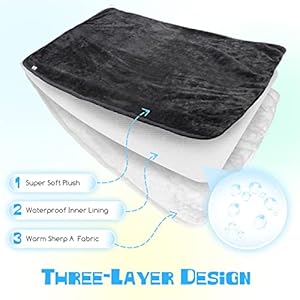   Nobleza-Waterproof-Dog-Blanket-50--60-Reversible-Super-Soft-Warm-Fluffy-Sherpa-Fleece-Dog-Couch-Bed-Protector-Urine-Proof-Washable-Outdoor-Pet-Blanket-for-Small-Medium-Large-Dogs-Cats-Grey