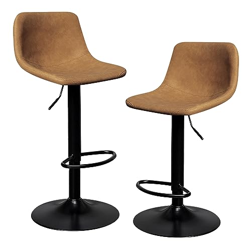 Solerconm Juego de 2 Sillas para Bar con Reposapiés y...