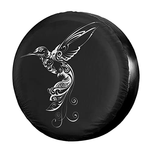 Image of Hummingbird Spare Tire Cover Dust-Proof Wheel Tire Cover Fit Trailer, RV, SUV and Many Vehicle 15inch