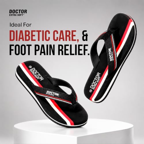Image of DOCTOR EXTRA SOFT Slipper for Men's | Diabetic & Orthopedic | Lightweight & Comfortable | Soft, Durable & Skid Resistant | Flip-Flop & Slippers for Men's & Boy's D-33