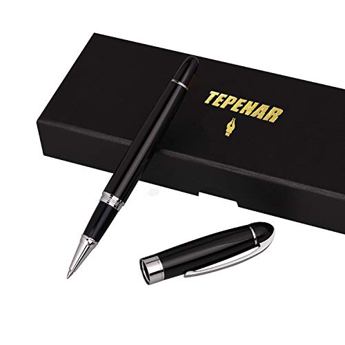 Writing Pen Set With Gift Box and 2 Extra Black Ink refills-Luxury Elegant Fancy Nice Gift Pen Set for Office Signature Executive Business(Black) - Thumbnail 4