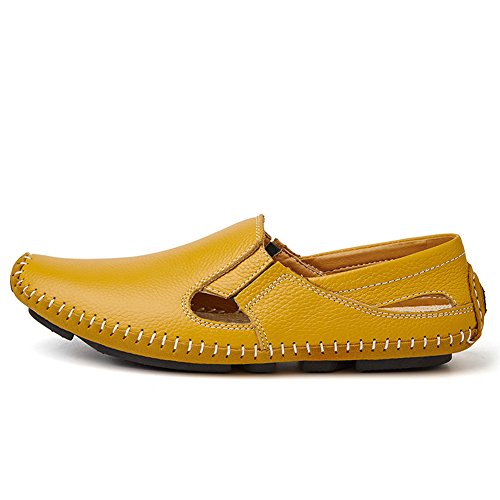 Image of Men's Driving Shoes Leather Slipper Casual Slip on Loafers