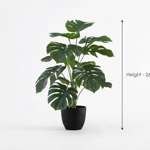 Image of Dekorly Plastic Fake Plants Artificial Floor Plants Large Tropical Palm Tree for Home Decor (Tropical Plant)