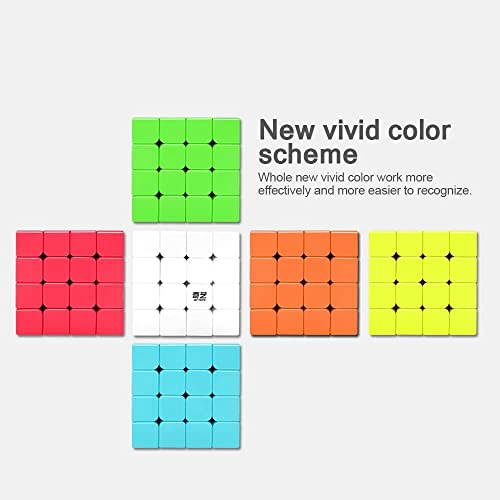 Image of Magic Cube 4x4x4 - Smoothly Stickerless High Speed for Kids, Speedy Stress Buster Brainstorming Puzzle Game, Mind Games for 14 Years and Up, Multi