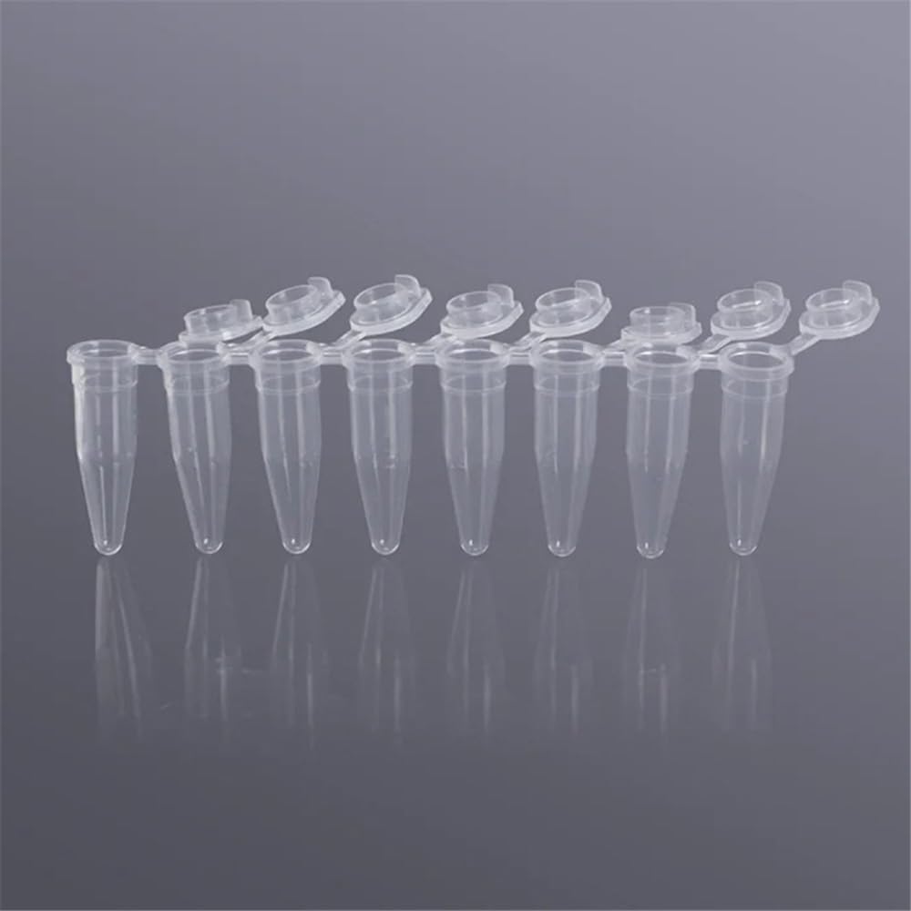 Otto provette con coperchio piatto collegato, da 0,2 ml e strisce, 120 file/cartone PST-0208-AFT-C Attrezzature da laboratorio