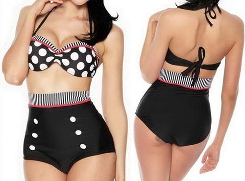 Biquíni Cintura Alta Hot Pants Vintage Retrô Pin Up Poá Tamanho:GG