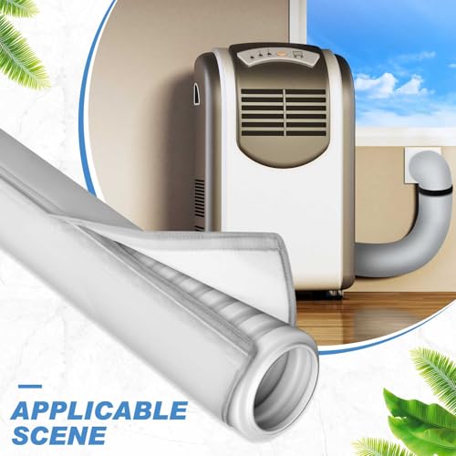 Image of Outus 4 Pcs Air Conditioner Hose Cover Wrap - Ac Hose Duct Vent Insulation Sleeve Insulated Cover for Portable Ac for 5 inch & 5. 9 inch Diameter 60 inch Long Exhaust Hoses Tube (Gray)