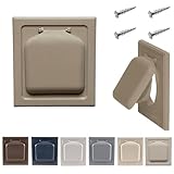 NO-PEST VENT, Exclusive Dual Door Dryer Vent Cover Outdoor 4 inch or Bathroom fan, Made in USA w Highest UV Resistant Plastic in any Outdoor Vent Cover (Woodstock Brown, 4 inch W/O Duct Tube)