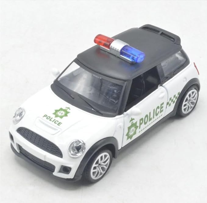 Ambika Toys And Drone's 1:32 Scale Exclusive Alloy Metal Pull Back Die-cast Car Model with Sound Light Mini Cooper Toy for Kids Metal Model Toy Car with Sound and Light