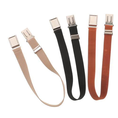 WRITWAA 3pcs Boys and Girls Waist Belts Adjustable Boys/girls Buckle Belt Soft Comfortable Black