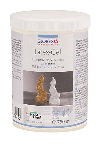 Glorex 6 2305 40 Gel Pasta de látex 750 ml Masa de moldeo Natural de curado al Aire a Base de Agua de 1 componente procedente del árbol del Caucho, Not Known, Multicoloured