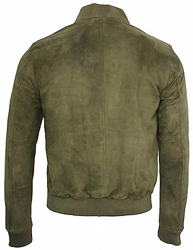 Men's Varsity Suede Leather Bomber Jacket4