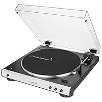 Audio-Technica LP60XBTWH Vollautomatischer Stereo-Plattenspieler mit Riemenantrieb Weiß