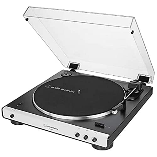 Audio-Technica LP60XBTWH Vollautomatischer Stereo-Plattenspieler mit Riemenantrieb Weiß