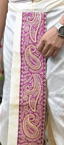 Image of Men's Ready to Wear Pant System MARWADI Embroidered Dhoti for Marriage, Party, Pooja, Festival etc. (GC009)