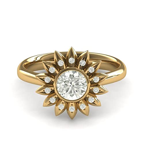 Anillo inspirado en la naturaleza de oro de 18K para lucir en eventos y diario