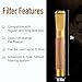 Reusable Washable Cigarette Filter Tips Mouthpiece Handcrafted Solid Wood Metal Smoking Cigarette Filter Never Fade Suitable for Coarse Fine Medium Birthdays Christmas Father Day Gift (Rosewood)