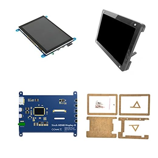 MOUDOAUER HDMI Display Case LCD HD Capacitivo Touch Screen Stand di Ricambio Per Raspberry Pi Ricambi Accessori