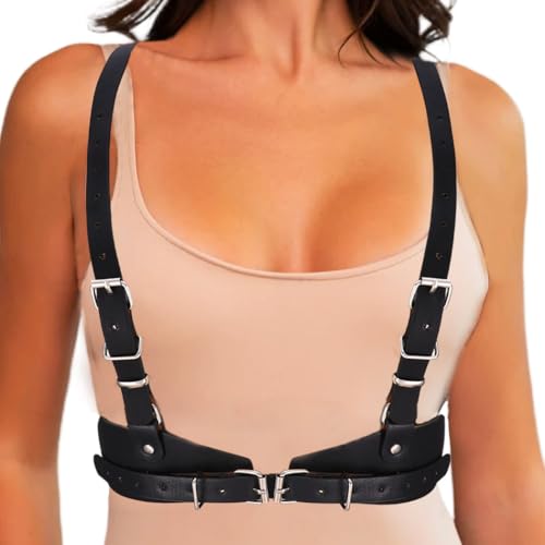 COSYDAYS Leather Harness Belts Black Plus Size Waist Harness for Woman3